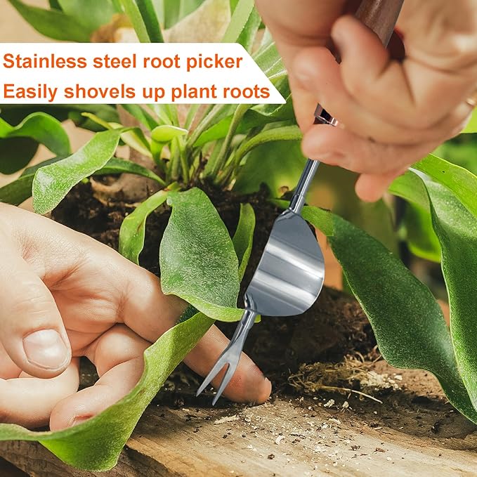 Gardening Tools- Flower Spade Digging Loosening Tool Hand Rake Weed Puller Garden Tools Make Ideal Gifts for Gardening Enthusiast(Weeder1)