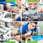 Soldering Iron Kit, 120W LED Digital Advanced Solder Iron Soldering Gun kit, 110V Welding Tools, Smart Temperature Control [356℉-932℉], Extra 5pcs Tips, Auto Sleep, Temp Calibration, Green