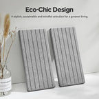 2PCS Instant Dry Diatomite Stone Counter Makeup Tray Organizer, Fast Drying Caddy Kitchen Sponge Holder Mat, Bathroom Vanity Toothbrush Bottle Dispenser Soap Dish Rack, Light Gray, 8"x 3.8"