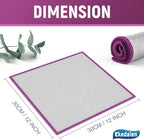 Microfiber Cleaning Cloth Polishing Glass Cleaner Absorbent Kitchen Towel Quick Drying Miracle Lint Free Rags for Household Auto Detailing Bathroom, Pack of 6, 12 x 12 Inch, Sliver-Purple