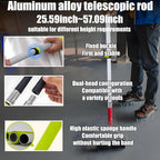 Self Leveling Cement Tool Kit,Epoxy Flooring Tool Kit,Self-Leveling Rake,Spike Shoes for Epoxy Flooring,Floor Leveling Tools,Spike Roller for Self-Leveling,23.62~55.12 inch Telescopic Pole