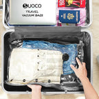 Travel Vacuum Bags for Clothing with Rechargeable Electric Pump, Compression Packing Cubes Organizer Storage for Luggage Suitcase, Space Saver Seal Bags for Vacation Cruise, 18 Combo