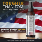 Tougher Than Tom Mouse Repellent Spray – 3 Pack - 8 fl oz Premium Cinnamon and Peppermint Oil Spray for Rodents – Effective Mouse Repellent Indoor Spray – Mice Deterrent Spray – All-Natural Formula