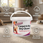 Capture Premium Lemon Scent Carpet Cleaner 4 lb Powder – Carpet Cleaner and Upholstery Cleaner – Carpet Powder for Vacuuming – Rug Cleaner Dry Cleaning at Home with bag clips