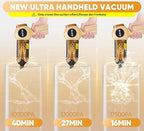 Handheld Vacuum Cleaner Cordless - 18000PA Strong Suction Rechargeable, 3-Speed Adjustable Portable Mini Dust Buster for Pet Hair, Car Detailing, Home, Office & Car Cleaning