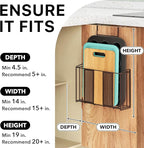 Simple Houseware Over Cabinet Door Organizer, Mesh Bronze