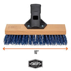 SWOPT 10” Premium Multi-Surface Scrub Brush Head — Cleaning Head Interchangeable with All SWOPT Cleaning Products for More Efficient Cleaning and Storage — Clean Driveways, Decks, and Siding