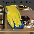Scouring Pad Non-Scratching Scrubber Non-Scratch Cleaning Scrub Pads Heavy Duty Scouring Pad Reusable Kitchen Scrubbing Pad Pack of 30 Blue, by Superio
