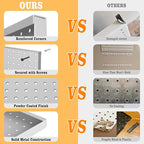 48PCS Metal Pegboard Kit – 12"x24" Tool Storage Wall Organizer Pegboard with Hooks and Bins for Garage, Workshop, Kitchen, Office, and Craft Room (Gray)