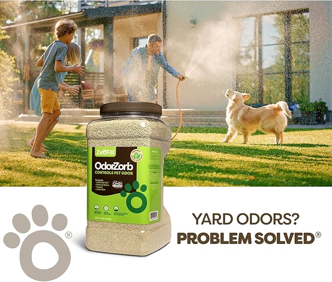 Zeofill Backyard Deodorizer – Eliminates Pet Urine Odors on Potty Patches, Artificial Turf, Grass, Lawns, Patios, Concrete & Playgrounds | Dog, Cat Litter Box Odor Eliminator & Freshener | 4 lbs.