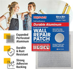 MaxPatch® 8 in. x 8 in. Aluminum Self-Adhesive Wall Repair Patch (3-Pack) – Expanded Perforated Rust-Resistant Aluminum with Strong Adhesive Backing for Interior Wall Repairs