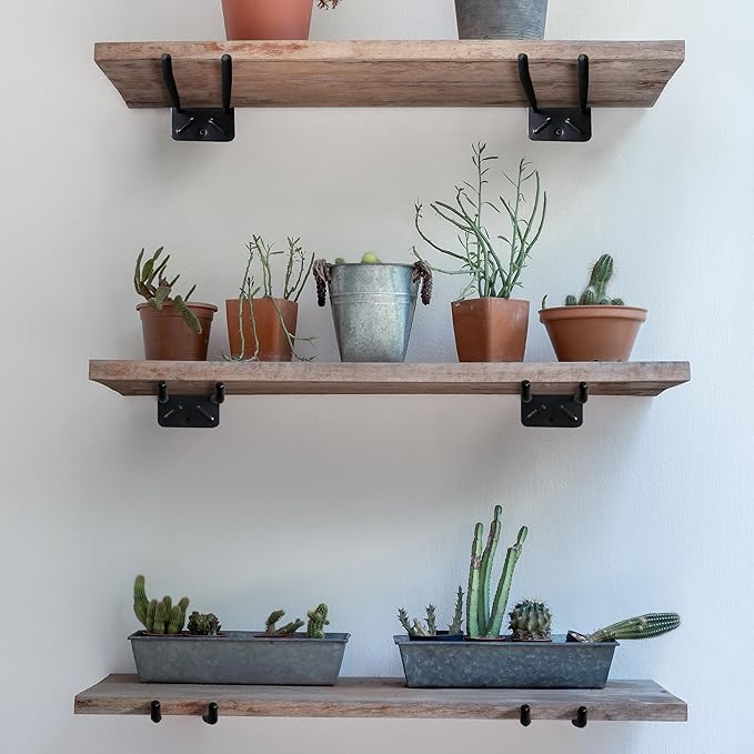 SMART JERRY - Garage Hooks Heavy Duty Tool Organizer │Wall Mount Hooks for Car Tires, Ladders, Chairs, Strollers & Power Tools │Garage Organization Hooks │4 Pack