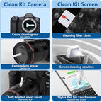 32 in 1 Cell Phone Cleaning kit with Charging Port Cleaner,Stylus Pen,SIM Tool,Keyboard Brush,Speaker Brush,Electronic Cleaning kit for iPhone,AirPods,iPad,Keyboard,MacBook,Earbud,Camera Lens(White)