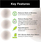 Smart Design 3933142 Dryer Balls, Natural Wool