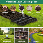 17" x 10" Lawn Leveling Rake with 78" Adjustable Stainless Steel Handle - Heavy Duty Grass Leveling Tool, Leveling rake for Lawn Care, Yard Leveler