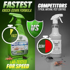 Green Guard Pest Control Spray - Indoor & Outdoor Killer of Ants, Roaches, Spiders & Other Crawling Insects, Safe Around Children & Pets, Plant-Based, Pleasant Scent (Peppermint Hit, 16oz)