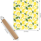 The Useless Brand Reusable Paper Towels Roll | Washable Cotton Flannel Sheets w/Cardboard Roll | Fits on Most Holders (Lemons, 12 Towels)