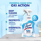 LYSOL Bathroom Cleaner Spray with OXI Action (Hydrogen Peroxide), 0% Bleach Formula, Multipurpose Disinfecting Cleaner for Tub, Tile & Shower, Removes Soap Scum & Limescale, Spring Breeze Scent, 32oz
