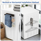 Magnetic Dryer Ball Holder and Magnetic Hanger Holder for Laundry Room Organization and Storage, Magnetic Lint Bin for Laundry Room, Iron Basket Dryer Ball Container for Laundry Room Storage (Brown)