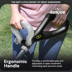 Sun Joe Corded Electric Garden Cultivator with Steel Blades, 6.3-Inch Wide Path, 2.5-Amp Motor - Heavy-Duty Cultivating Machine for Soil Prep, Lawn & Garden Maintenance, TJ599E