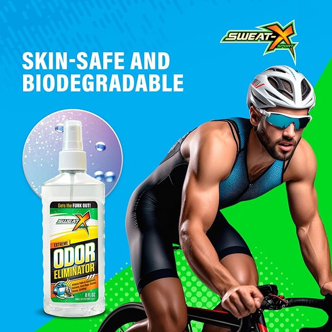 SweatX Extreme Odor Spray - Multipurpose No-Wash Deodorizer - Ideal for Shoes and Gym Clothing - Victory Scent (8 Fl Oz) - 6 Pack