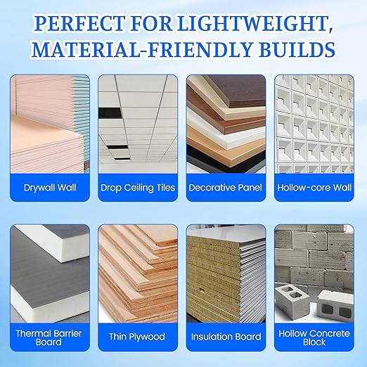 81 Pcs Self Drilling Drywall Anchors with Screws, Upgraded 4 Sizes No-Drill Expansion Anchors and Screws for Heavy Duty, Holds 100Lbs for Wall Decors, TV, Cabinets, Curtains, Includes PH2 Bit