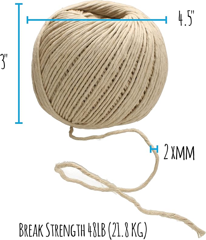 The Beadsmith 100% Hemp Cord – Natural Color – 2mm, 265 Foot Spool, 48LB Test Strength – Twine for Jewelry Making, Macrame, Paper Crafts, Gardening, Scrapbooking, Home Décor, DIY String Art & More
