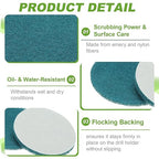 Power Scrub Pads, Scrubbing Pads 1500 Grits Scouring Discs - Fitting for (Home Kitchen Cleaning - Drill Attachment - Scrubber Replacement) 8 Pcs & 4 Inch & Blue