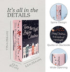 Steel Mill & Co Original Large Book-Shaped Decorative Vase, Ceramic Vases for Home Decor, Cute Bookshelf Decor, Unique Vase for Book Lovers, TWAS The Night Before Christmas