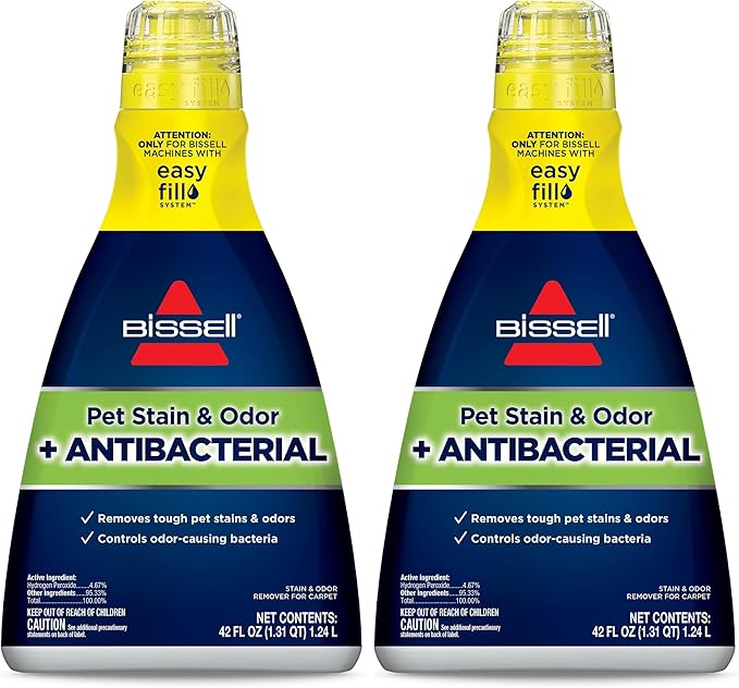 Bissell Pet Stain & Odor plus Antibacterial 2 in 1 Carpet Formula,(Pack of 2)