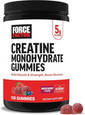 Force Factor Creatine Monohydrate Gummies, 5g Dose for Men & Women to Support Muscle, Strength, Recovery, Cognitive Health & Memory, Mixed Berry, 150 Gummies