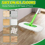 4 Pack Reusable Microfiber Mop Pads Compatible with Swiffer Sweeper - Dry Sweeping Cloths & Wet Pad Refills for Wet & Dry, Washable Pads Refills for Household Cleaning (Mop is not Included)