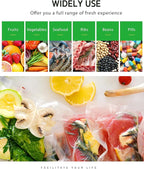 Syntus Vacuum Sealer Bags, 10 Pack 5 Roll 11" x 20' and 5 Roll 8" x 20' Commercial Grade BPA Free Bag Rolls, Food Vac Bags for Storage, Meal Prep or Sous Vide