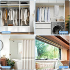 Closet Rods for Hanging Clothes, 17 to 99 Inch Heavy Duty Stepless Adjustable Closet Hanging Rod, 1.3 Inch Diameter Metal Closet Rod for Wardrobes Laundry Bedroom RV, Gold