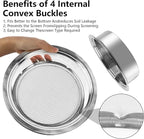 Stainless Steel Garden Sieve & Soil Sifter Tool - 9.5 Inch Stackable Sifting Pan with 3 Mesh Sizes (0.043"/0.133"/0.204") for Sand, Bonsai Soil - Includes Mini Shovels & Scoop (1 Pack)