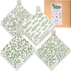 Swedish Dishcloths for Kitchen, 8 Pack Green Reusable Paper Towels with Clips, Non-Scratch Swedish Kitchen Towels, Super Absorbent Cellulose Sponge Cloths, Dishwasher Safe, No Odor