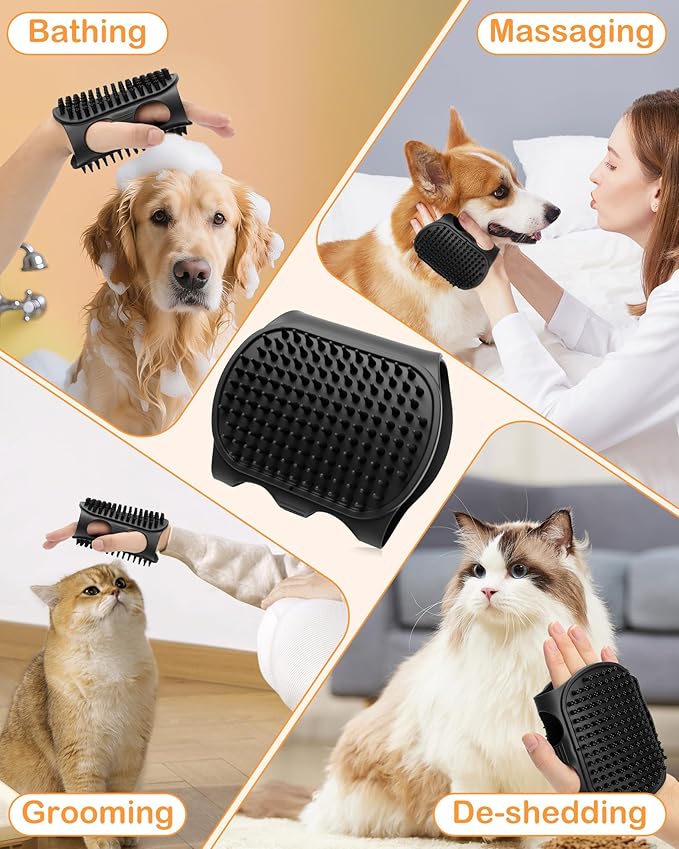 3 in 1 Carpet Rake for Pet Hair Removal Tool, 51” Adjustable Long Handle Pet Hair Removal Broom, Pet Grooming Brush, Cat Dog Hair Remover Carpet Scraper for Rugs, Mats