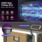 okk Solar Bug Zapper Outdoor, 4500V Mosquito Zapper Outdoor Fly Killer with 10W Adjustable Solar Penal, Waterproof, Rechargeable, Portable Electric Fly Trap for Patio, Garden, Backyard, and Camping