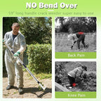 2 Crack Weeder Tool Set, 59" Long Handle Crevice Weeding Tool for Gardening Weed Remover, Manual Crack Weeder Puller, Durable Weeding Tool for Patio Sidewalk Driveway Cracks