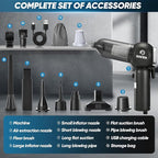 Saker Portable Car Vacuum Cordless 20000Pa 6 in 1 Multifunctional Adjustable Small Handheld Vacuum 7800mAH with Brushless Motor, for Car Home and Office SW-102