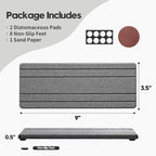 2PCS Diatomite Quick Stone Drying Tray Mat For Bathroom & Kitchen Counter, Instant Dry Water Absorbent Drink Bar Coaster,Vanity Sink Caddy Organizer,Dish Soap Sponge Holder, Dark Gray,9"x3.5"