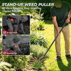 Weed Puller, Stand Up Weed Puller Tool with Steel Long Handle & 4-Claw Steel Head, 46" Adjustable Handle Weeder Tool, Easily Remove Weeds Root Without Bending, Pulling, or Kneeling