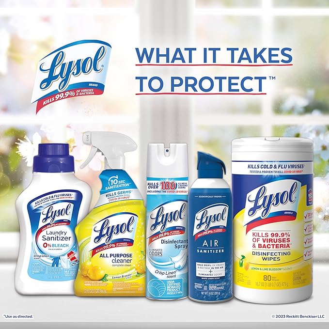 Lysol Bathroom Cleaner Spray, For Cleaning and Disinfecting, Bleach Free (Contains Hydrogen Peroxide), Cool Spring Breeze Scent, 32oz