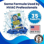 AC Drain Pan Tablets 35PK | Flow Treat Tablets Prevents Odors, Keeps HVAC Drain Pan Clean, Prevents Overflow | One Tablet Lasts up to 4 Weeks
