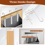 5 Tier Over The Door Organizer - Large Capacity Behind Door Hanging Shelves with 10 Mesh Pockets and Clear Windows, Closet Organizers and Storage for Bathroom, Bedroom, Nursery, Grey