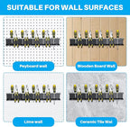 TSUMAZRURE Screwdriver Wall Rack, Screw Driver Holder and Screwdriver Rack, Tool Organizer Rack with Screw Driver Holders Organizers, Wall Mounted Tool Rack for Garage Tool Storage Rack (black)