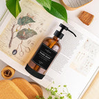 Vine Creations Amber Glass Soap Dispenser Set - Kitchen Soap Dispenser Set with Stainless Steel Pump - 16 oz Dish Soap and Hand Soap Dispensers for Bathroom with Silicone Pad & Waterproof Labels