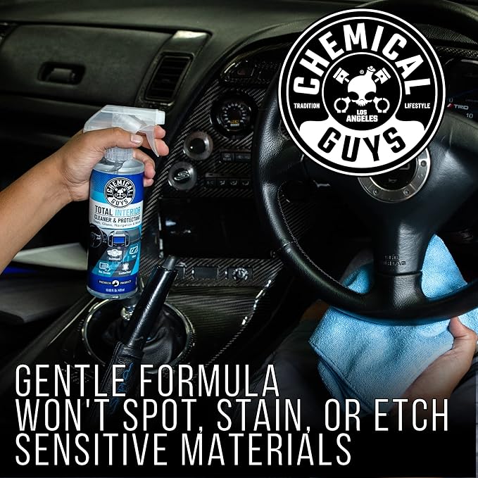 Chemical Guys Total Interior Cleaner and Protectant - Safe for Cars, Trucks, SUVs, Jeeps, Motorcycles, RVs, and More, 16 fl oz (2-Pack)