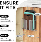 Simple Houseware Over Cabinet Door Organizer, 12.5"Wx3.75"Dx18"H, Mesh Silver