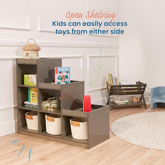 ECR4Kids 3-2-1 Cube Storage Cabinet, Display Shelf, Grey Wash